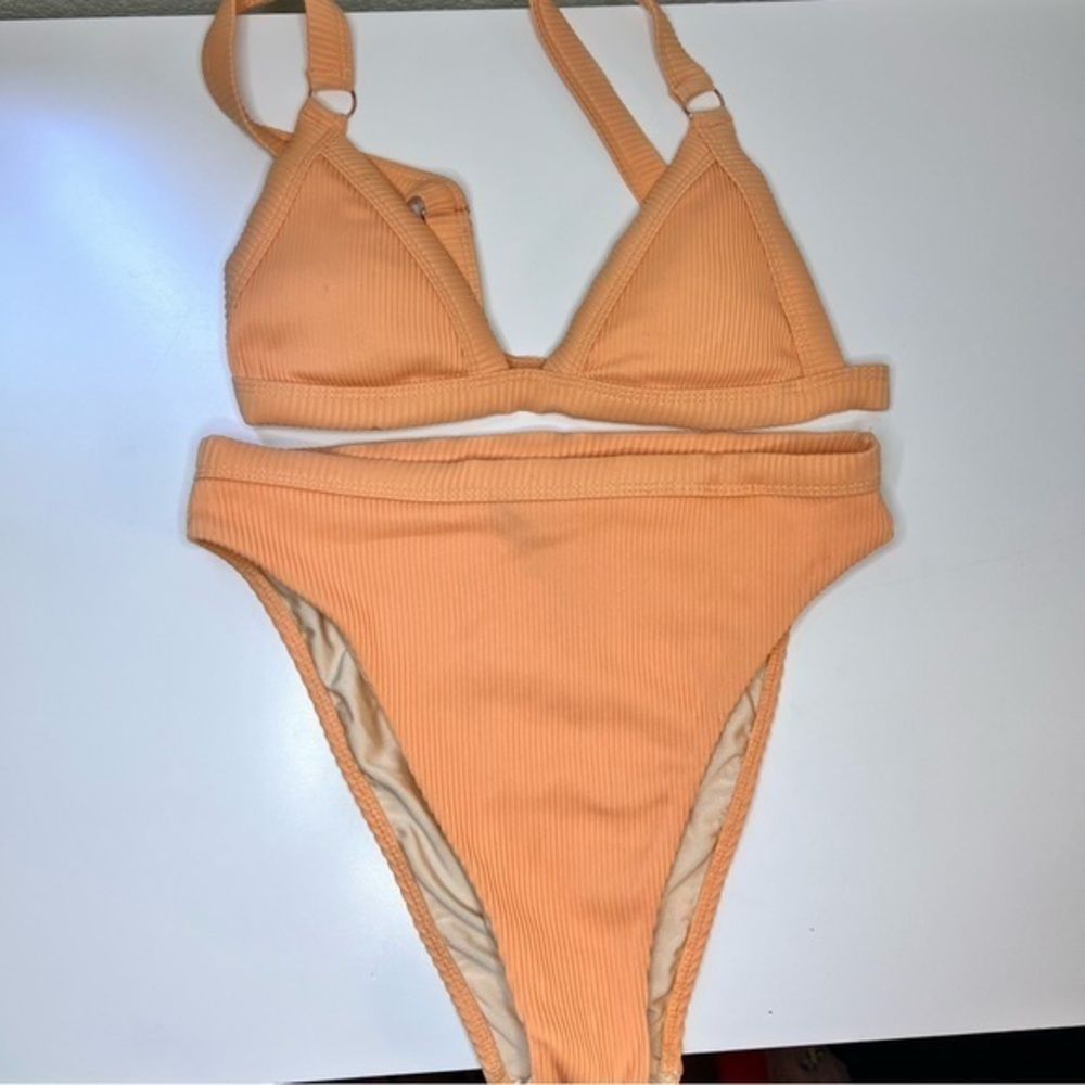 LA HEARTS‎ Peach 2 Piece High Waisted Bottoms Size XS
